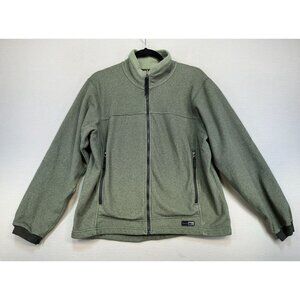 REI Recreational Equipment Inc. Womens Zip-Up Fleece Jacket Large Green Pockets